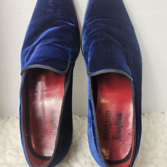 Magnanni 'Dorio' Mens Smoking Loafer Size 7 Blue Velvet Shoes - Picture 12 of 12
